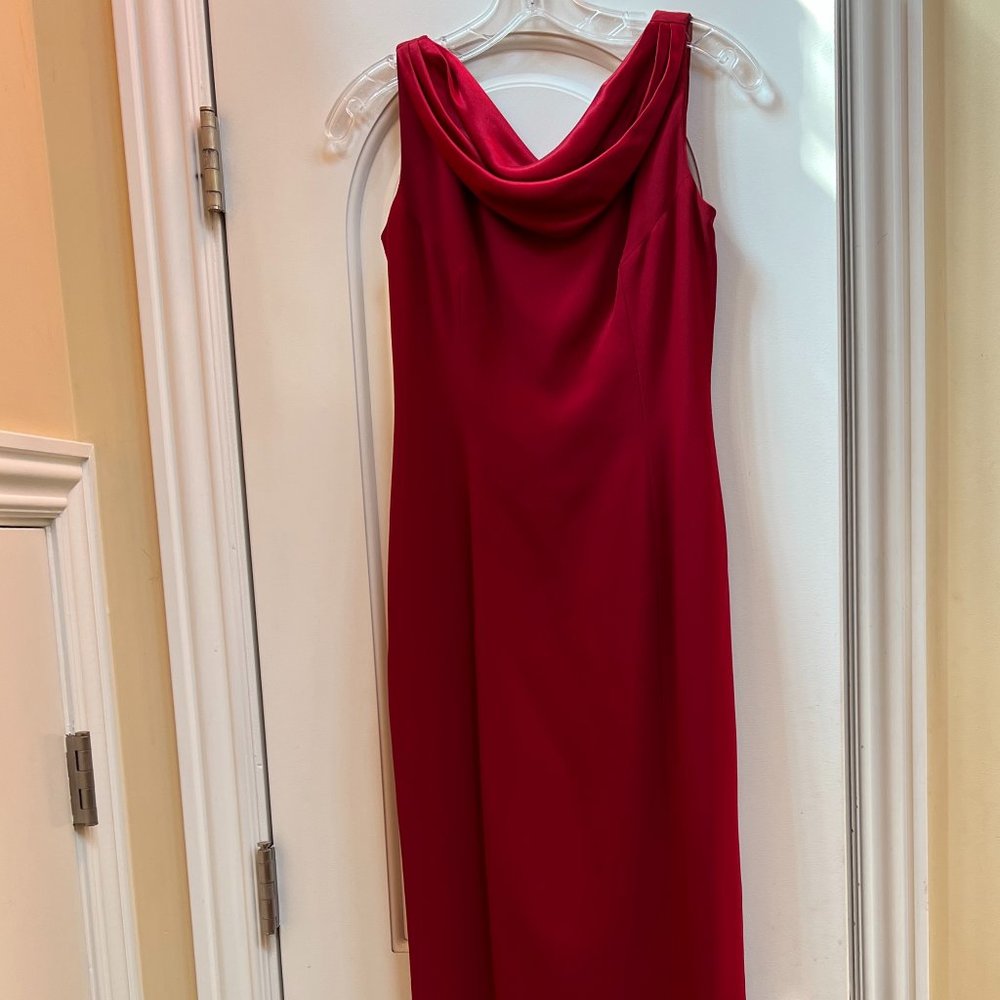 Tahari red evening gown, size 4